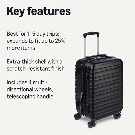 Hardside Carry-On Luggage, Hardshell Suitcase With Wheels