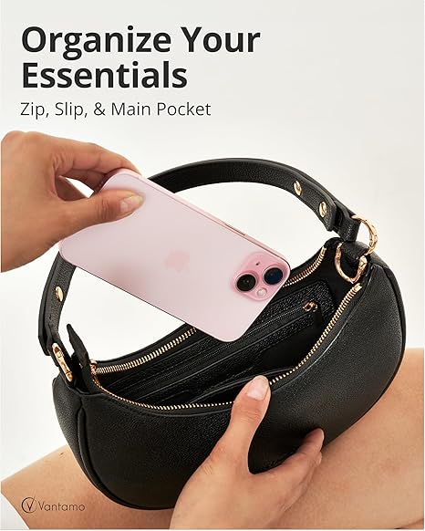 Vantamo Crescent Bags For Women with RFID Protection