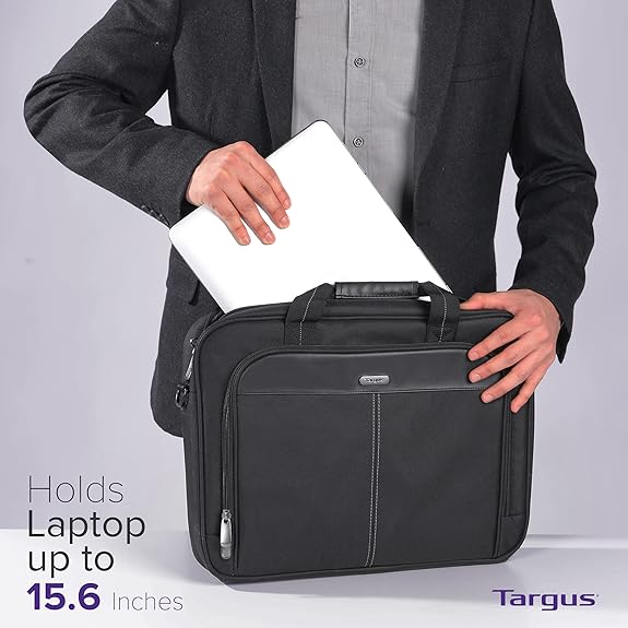 Targus Classic Slim Laptop Bag - Ergonomic Briefcase and Messenger Bag