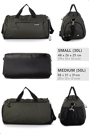 Gym Bag for Men & Women with Shoe & Wet Compartment