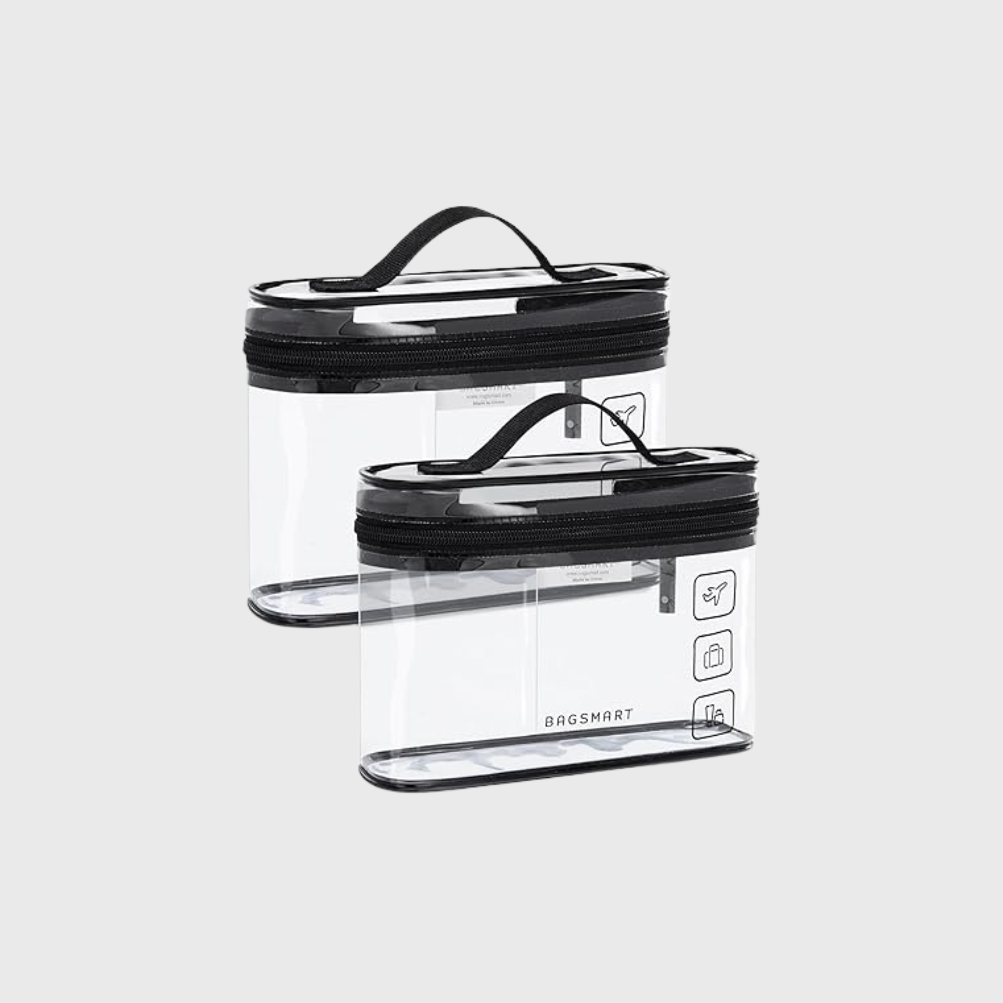 Toiletry Bag, 2 Pack Clear Makeup Cosmetic