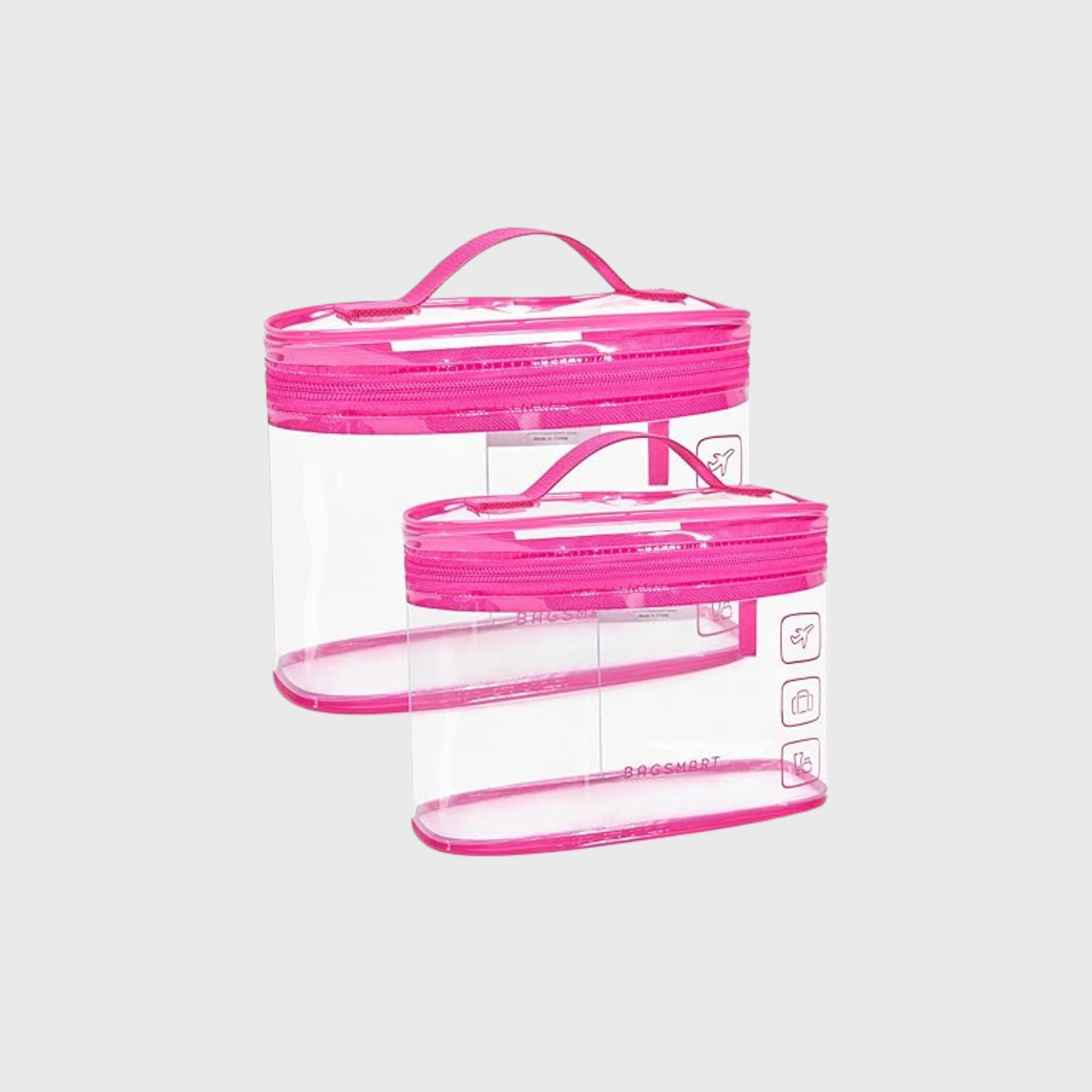 Toiletry Bag, 2 Pack Clear Makeup Cosmetic