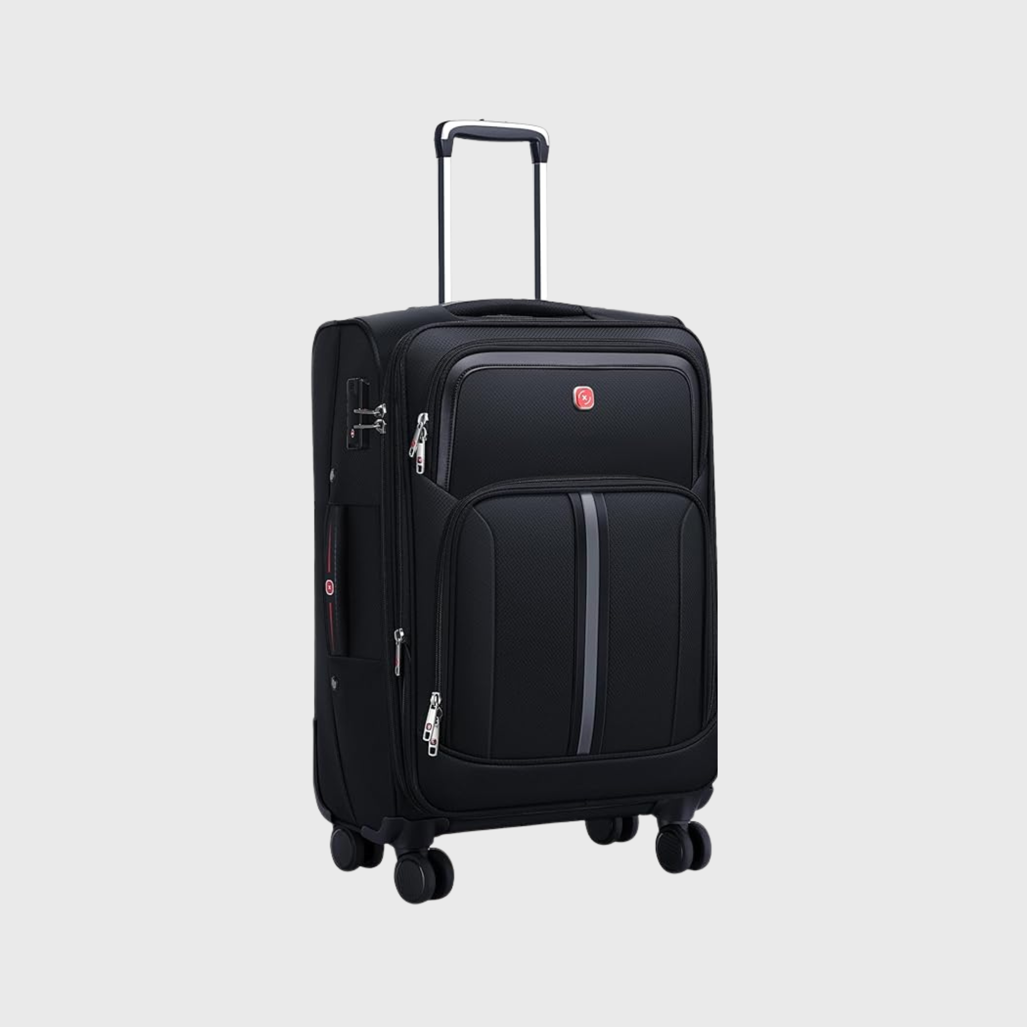 Softside Expandable Carry On Luggage Rolling Suitcase with Spinner Wheels
