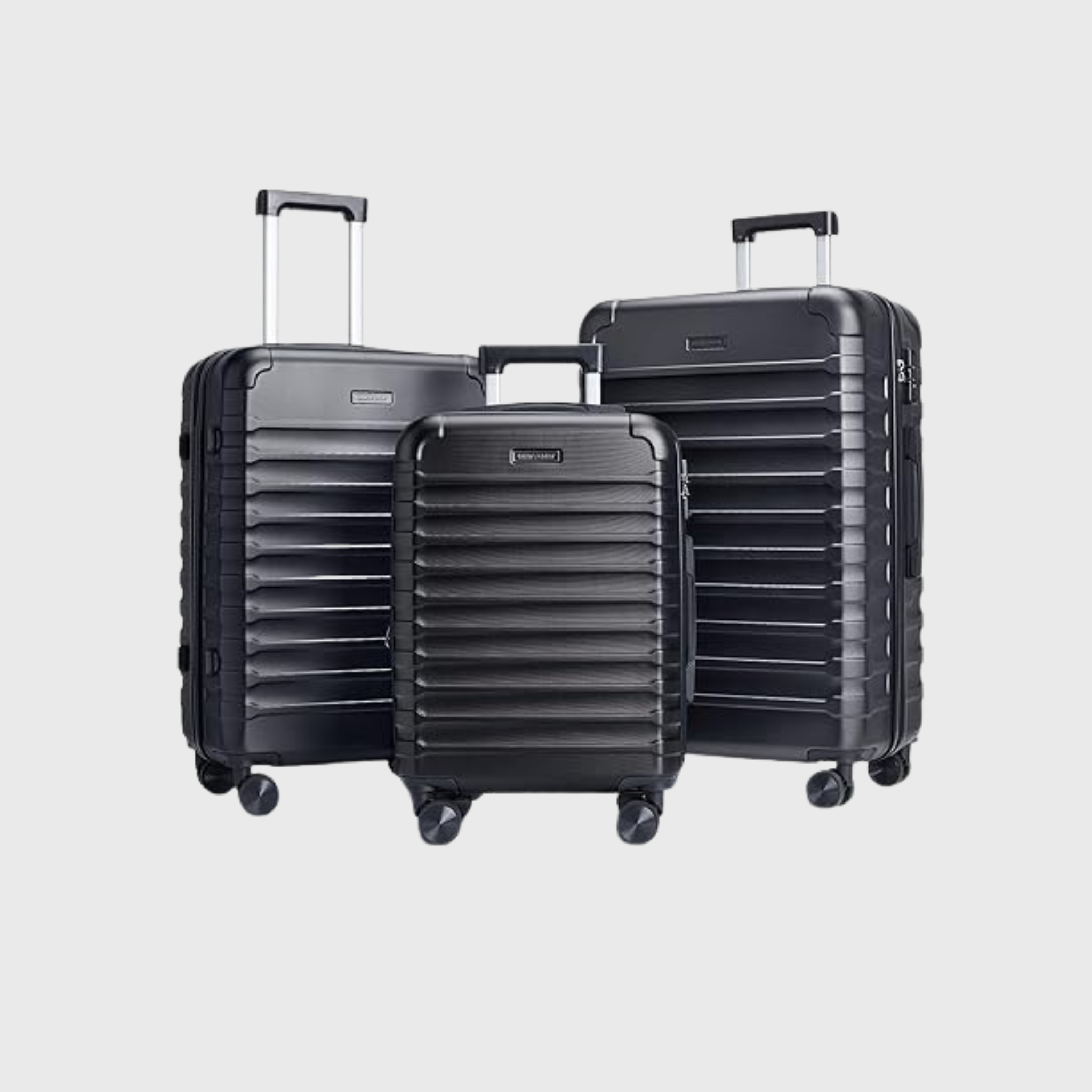 LIGHT FLIGHT Luggage Sets, 3 Piece Durable Suitcase Set with Spinner Wheels