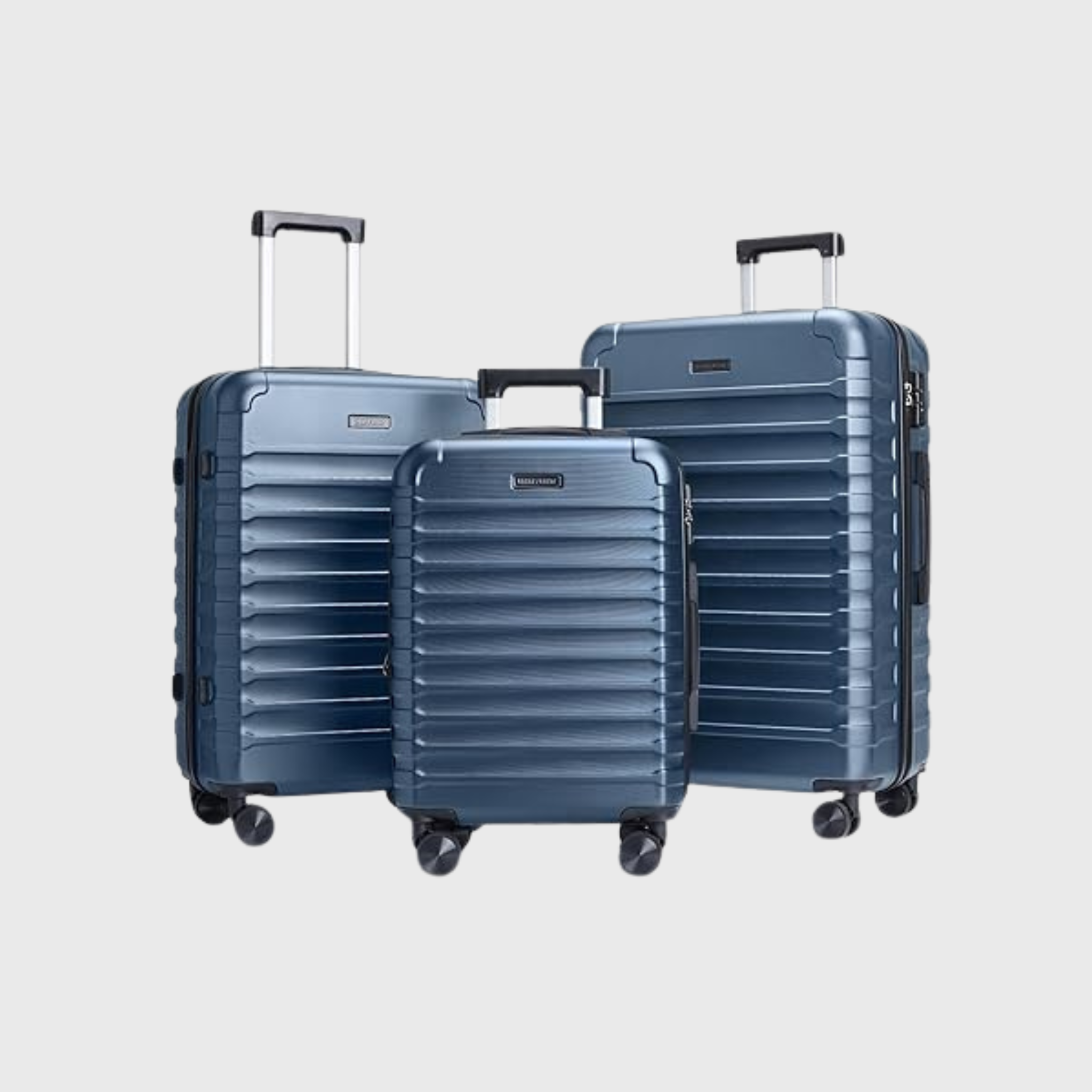 LIGHT FLIGHT Luggage Sets, 3 Piece Durable Suitcase Set with Spinner Wheels