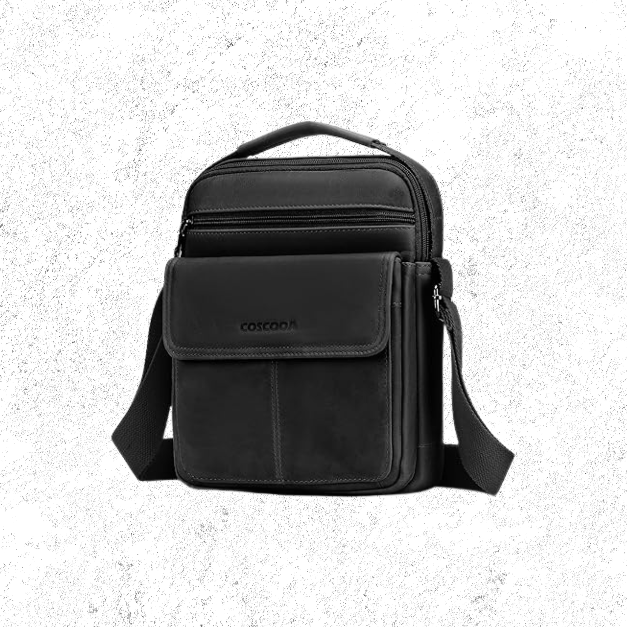 Men's Leather Crossbody Shoulder Bag